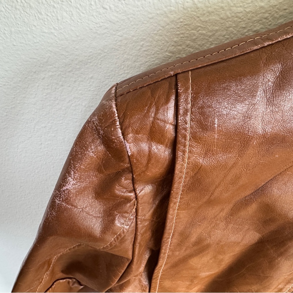 Vintage Beau Breed Sherpa Lined Leather Jacket - Picture 5 of 5